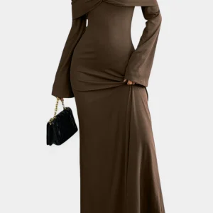 Adia Robe Longue Asymétrique à Une Épaule